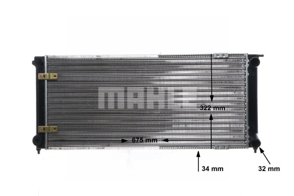Radiator, engine cooling - CR341000S MAHLE - 191121251C, 1L0121251A, 191121251F